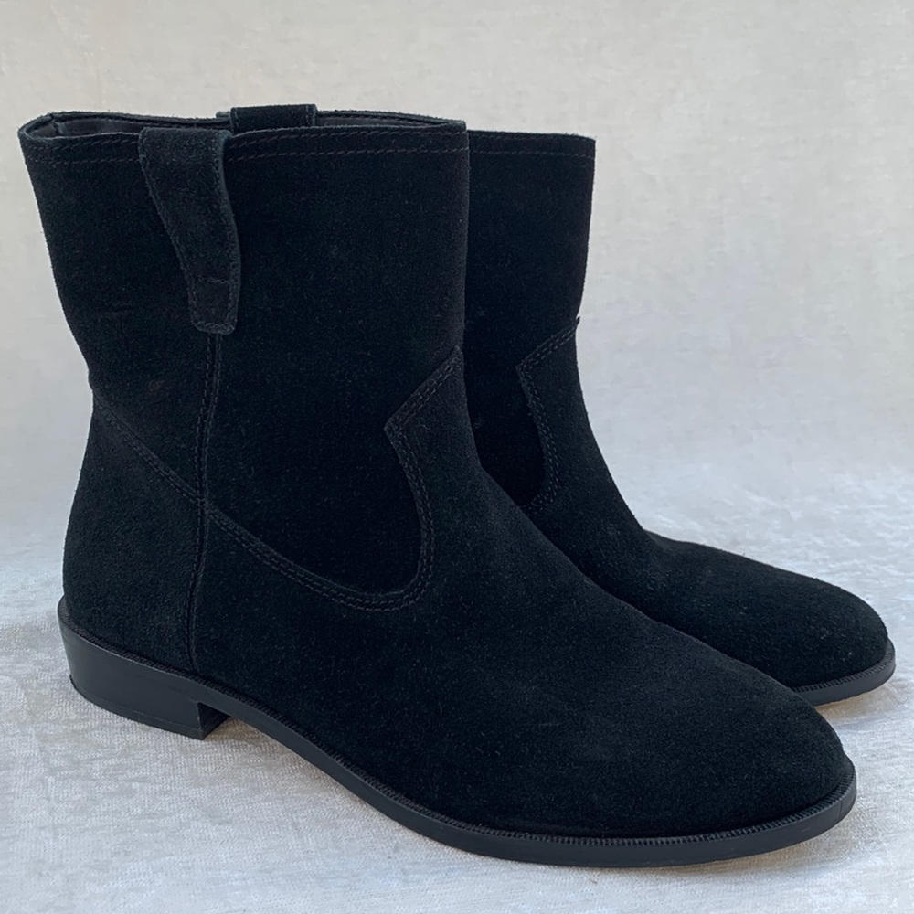Rebecca Minkoff Chasidy Black Suede Pull On Booties Ankle Boots